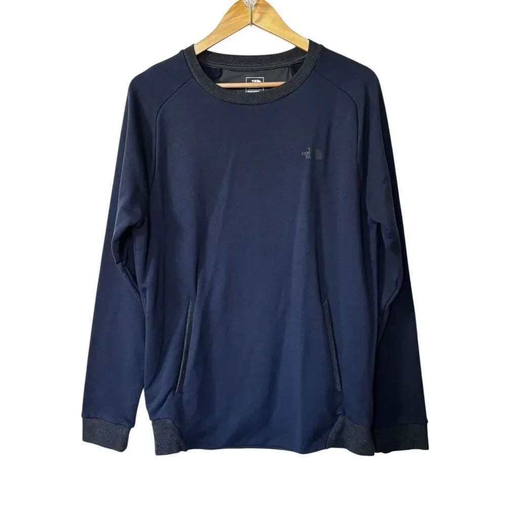 The North Face Crewneck Wicker FlashDry Long Sleeve blue Sweatshirt M
